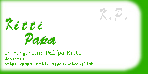 kitti papa business card